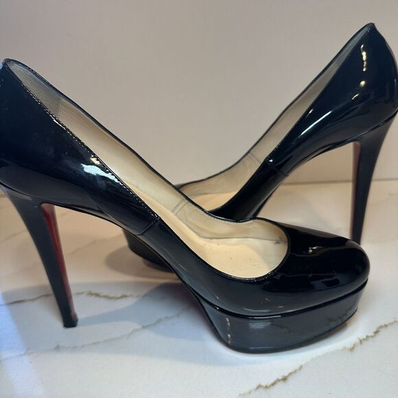 Christian Louboutin Classic black pumps Platform Size 38.5 - Picture 14 of 14